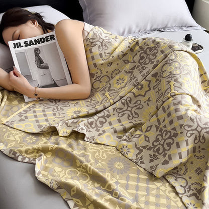 Bamboo Fiber Quilt | Jacquard Vintage Design | Full/Queen Size