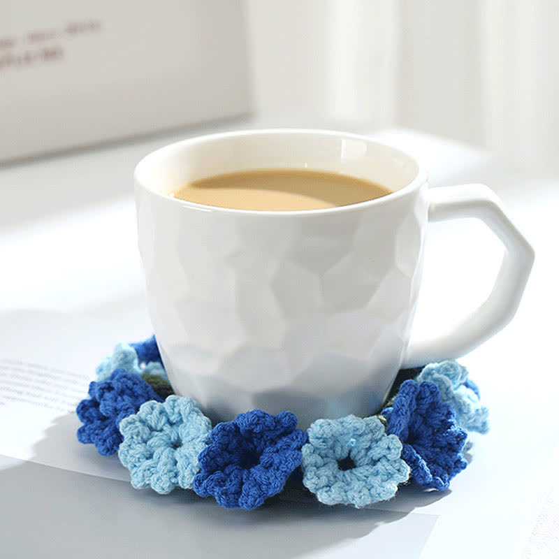 Handmade Crochet Coaster | Eco-Friendly Yarn | Set of 1, 2, 4, or 8