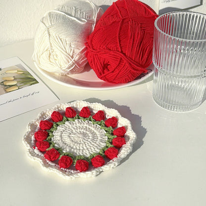 Handmade Crochet Coaster Set | High-Quality Yarn | Available in 1, 2, 4, or 5 Pieces