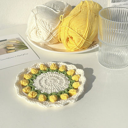 Handmade Crochet Coaster Set | High-Quality Yarn | Available in 1, 2, 4, or 5 Pieces