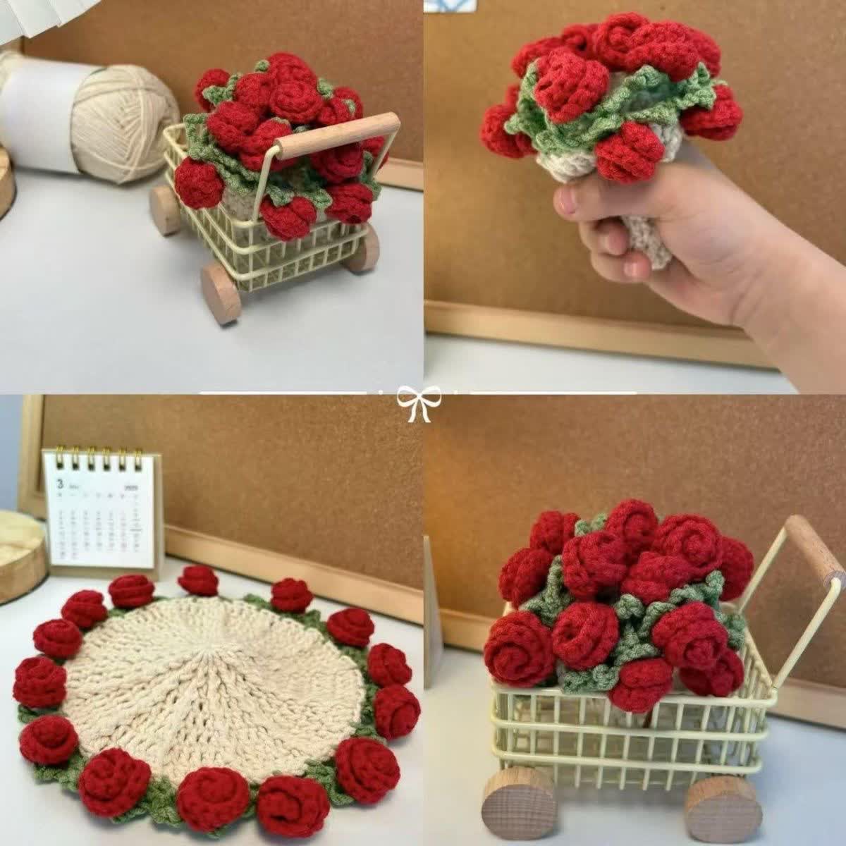 Crochet Coaster Set | Eco-Friendly Yarn | 1-5 Pieces