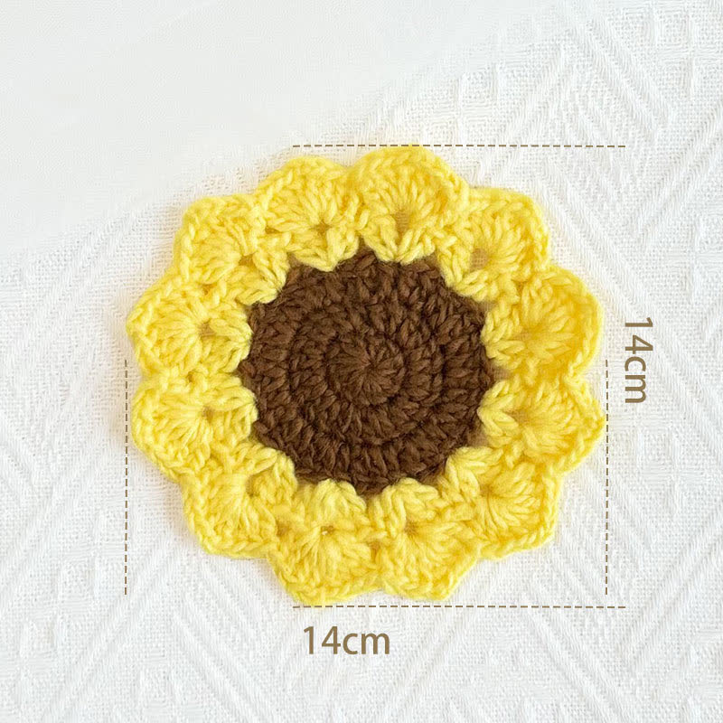 Handmade Crochet Yarn Coaster | Eco-Friendly Design | Available in 1, 2, 4, or 8 Pieces