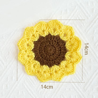 Handmade Crochet Yarn Coaster | Eco-Friendly Design | Available in 1, 2, 4, or 8 Pieces
