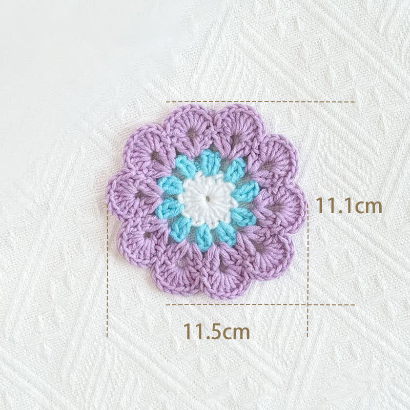 Handmade Crochet Yarn Coaster | Eco-Friendly Design | Available in 1, 2, 4, or 8 Pieces