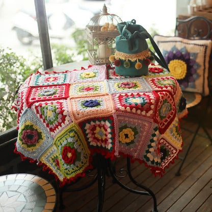 Crochet Blanket | Soft Acrylic | Floral Design
