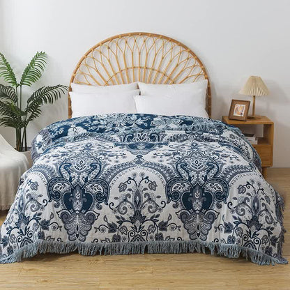 Bohemian Cotton Gauze Quilt | Eco-Friendly Design | Available in Full, Queen, King Sizes
