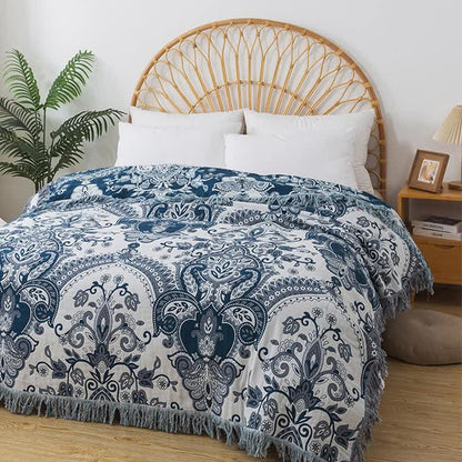 Bohemian Cotton Gauze Quilt | Eco-Friendly Design | Available in Full, Queen, King Sizes