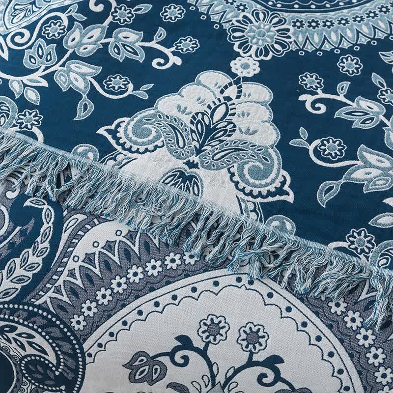 Bohemian Cotton Gauze Quilt | Eco-Friendly Design | Available in Full, Queen, King Sizes