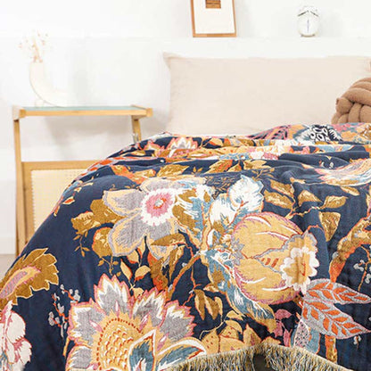 Cotton Gauze Quilt | Reversible Design | Full/Queen Size