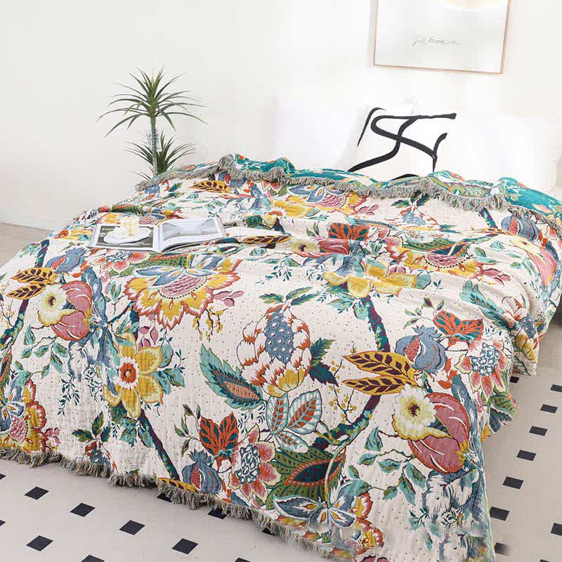 Cotton Gauze Quilt | Reversible Design | Full/Queen Size