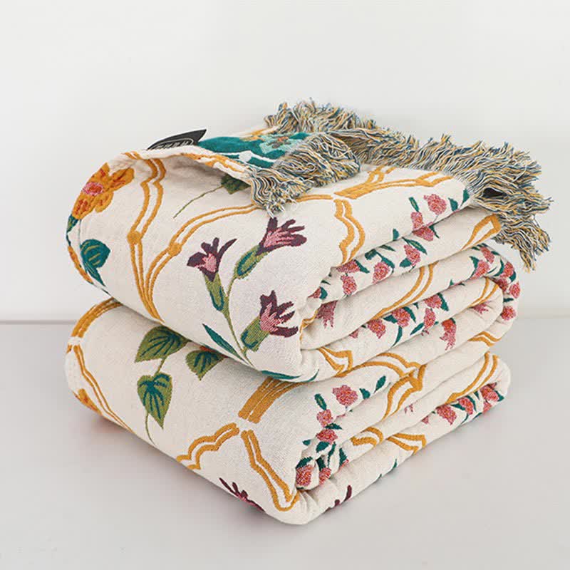 Diamond Floral Quilt | Cotton Gauze | Full/Queen Size