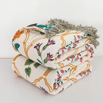 Diamond Floral Quilt | Cotton Gauze | Full/Queen Size