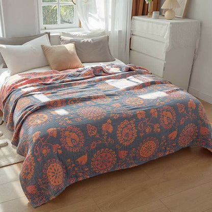 Cotton Quilt | Colorful Flower Print | Full/Queen Size