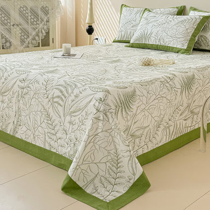 Botanical Cotton Coverlet | Eco-Friendly Design | Available in Twin, Full, Queen, King Sizes