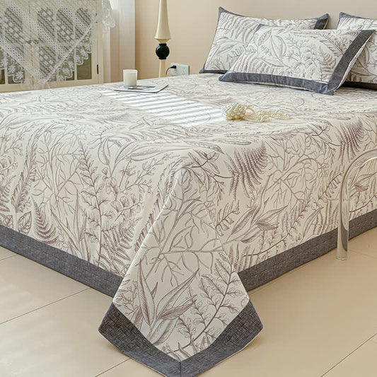 Botanical Cotton Coverlet | Eco-Friendly Design | Available in Twin, Full, Queen, King Sizes