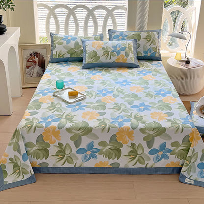 Rustic Floral Cotton Coverlet | Eco-Friendly Soft Fabric | Available in Twin, Full, Queen, King Sizes