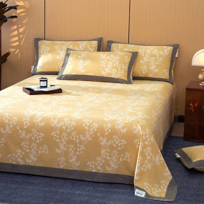 Botanical Pattern Cotton Coverlet | Eco-Friendly Soft Cotton | Multiple Sizes