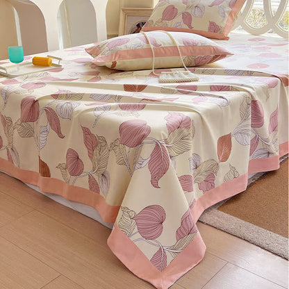 Cotton Coverlet Set | Muted Leaf Pattern | Twin, Full, Queen, King Sizes