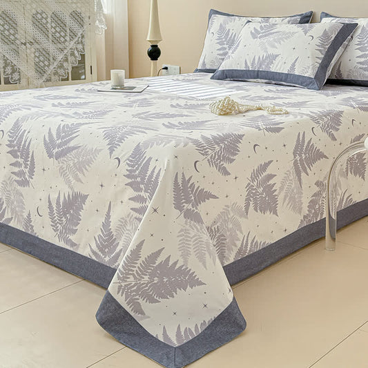 Rustic Cotton Coverlet | Spruce Tree Print | Twin, Full, Queen, King Options