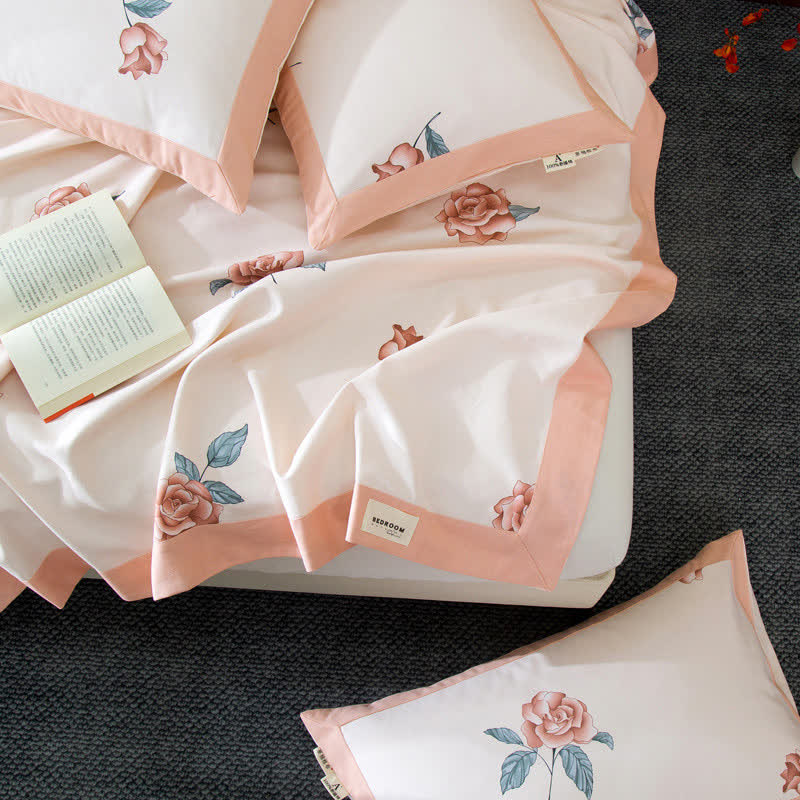 Rustic Rose Coverlet | Breathable Cotton | Multiple Sizes