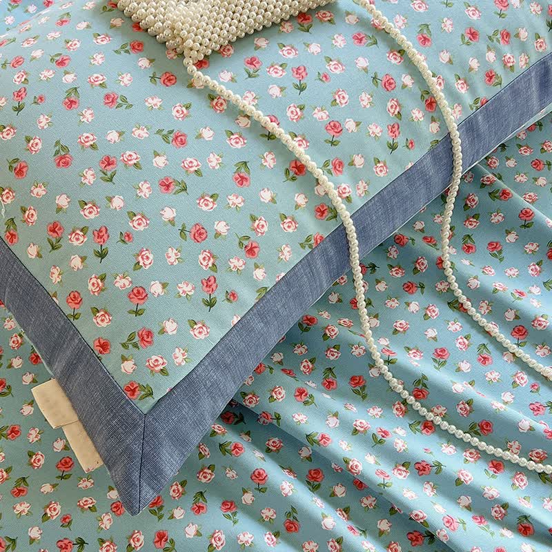 Floral Cotton Coverlet | Eco-Friendly | Multiple Sizes