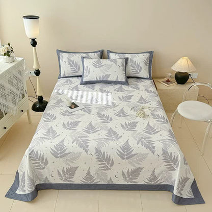 Rustic Cotton Coverlet | Spruce Tree Print | Twin, Full, Queen, King Options