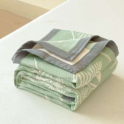 Cotton Gauze Quilt | Reversible Floral Pattern | Twin, Full, Queen Sizes