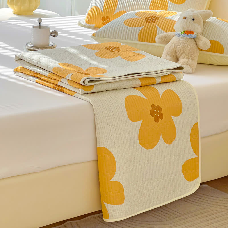 Floral Cotton Coverlet | Eco-Friendly | Multiple Sizes Available