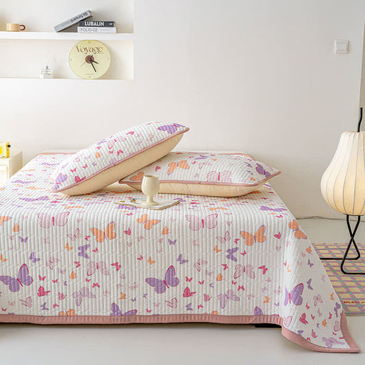 Butterfly Print Coverlet | Soft Viscose Fiber | Full/Queen Size