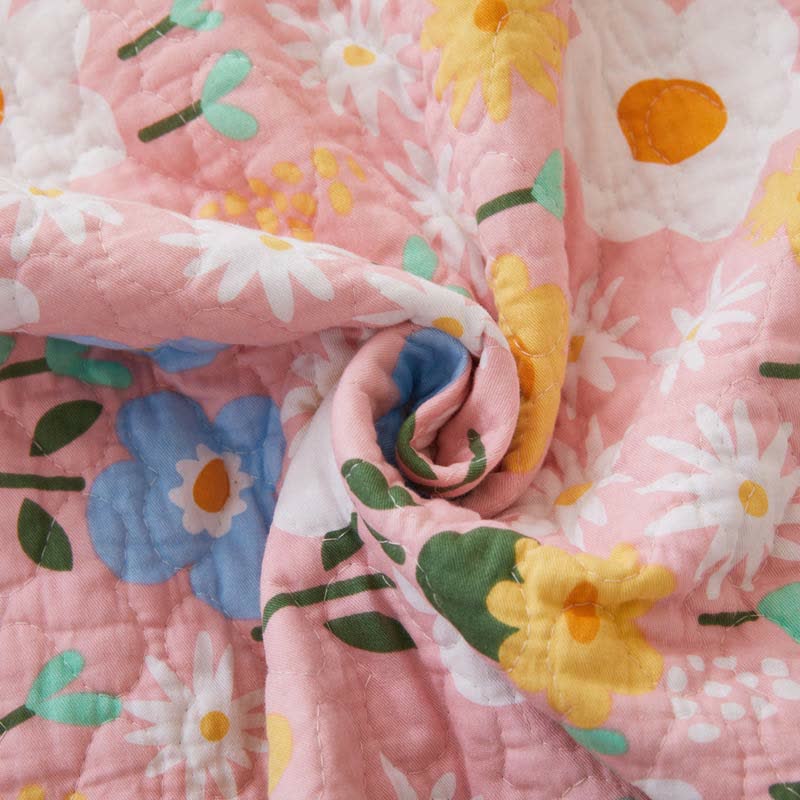 Cotton Floral Coverlet | Eco-Friendly | Twin, Full, Queen Options