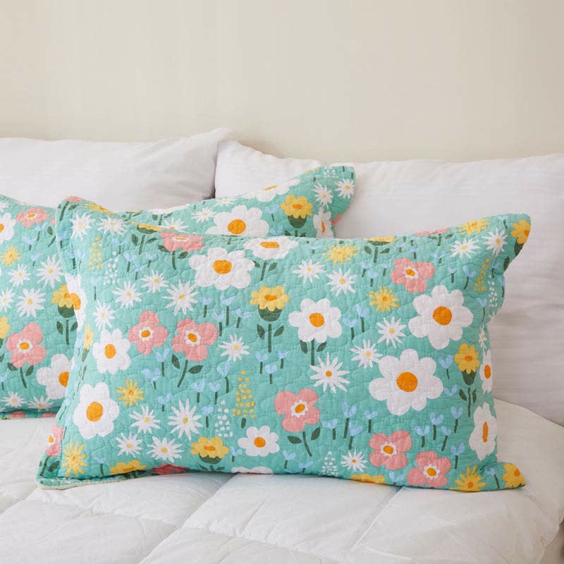 Cotton Floral Coverlet | Eco-Friendly | Twin, Full, Queen Options