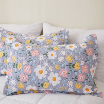 Cotton Floral Coverlet | Eco-Friendly | Twin, Full, Queen Options