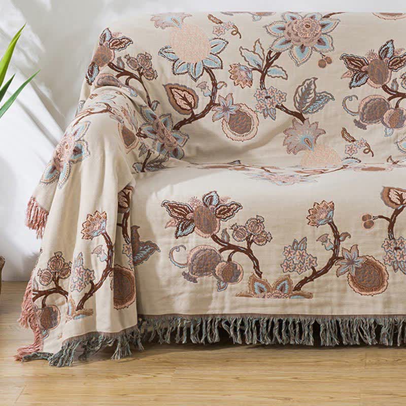 Vintage Floral Quilt | Soft Cotton Gauze | Full/Queen Size