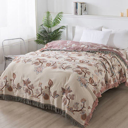 Vintage Floral Quilt | Soft Cotton Gauze | Full/Queen Size