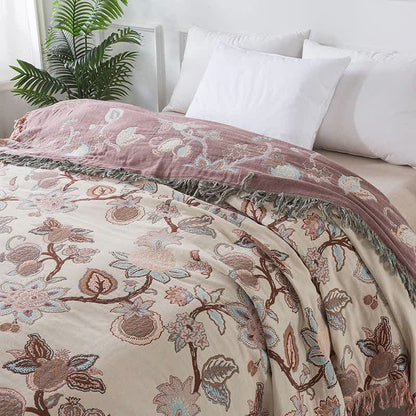 Vintage Floral Quilt | Soft Cotton Gauze | Full/Queen Size