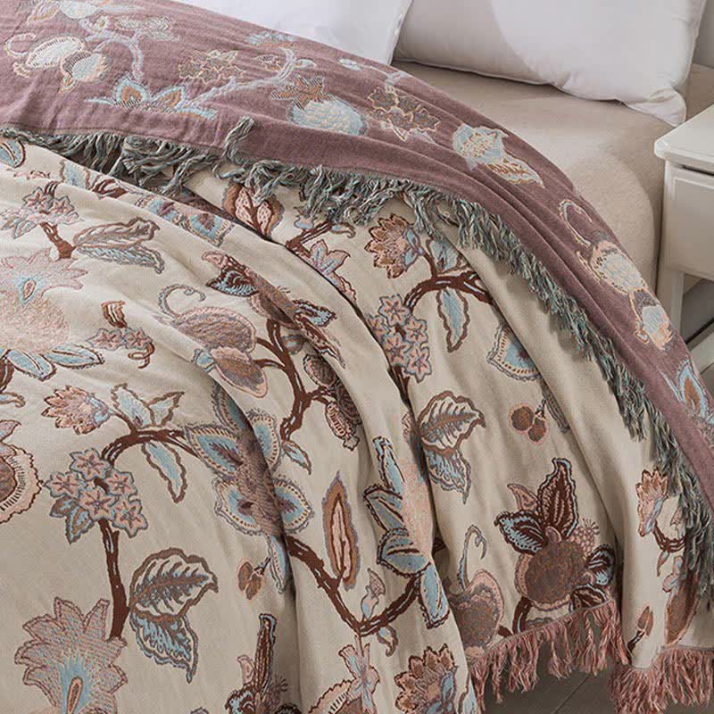 Vintage Floral Quilt | Soft Cotton Gauze | Full/Queen Size