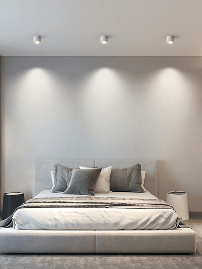 Round Rotating LED Downlight | Adjustable Metal & Acrylic | Black or White