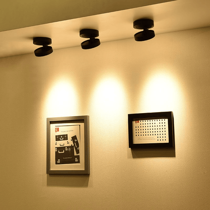 Round Rotating LED Downlight | Adjustable Metal & Acrylic | Black or White