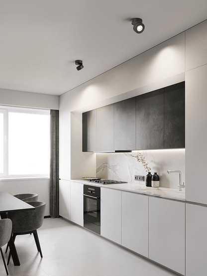 Round Rotating LED Downlight | Adjustable Metal & Acrylic | Black or White