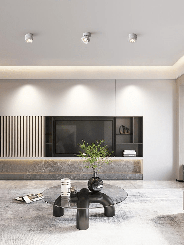 Round Rotating LED Downlight | Adjustable Metal & Acrylic | Black or White