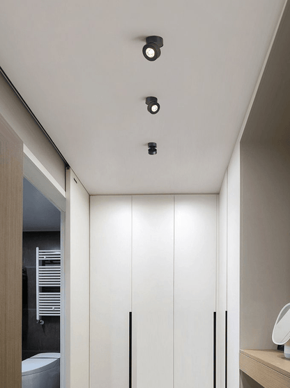Round Rotating LED Downlight | Adjustable Metal & Acrylic | Black or White