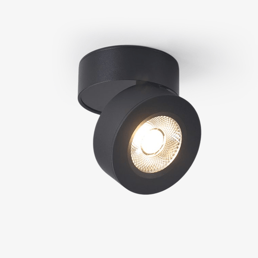 Round Rotating LED Downlight | Adjustable Metal & Acrylic | Black or White