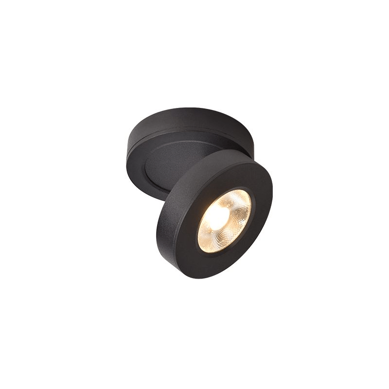 Round Rotating LED Downlight | Adjustable Metal & Acrylic | Black or White
