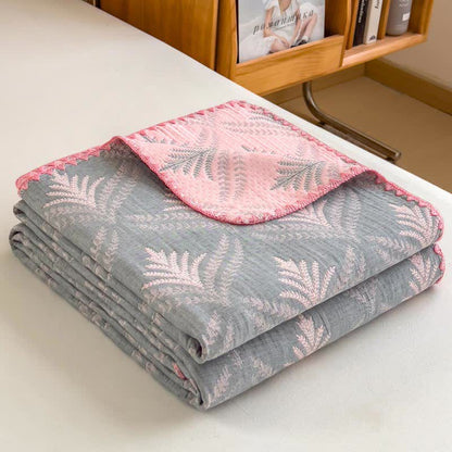 Cotton Gauze Coverlet | Eco-Friendly Printed Design | Twin, Full, Queen Sizes