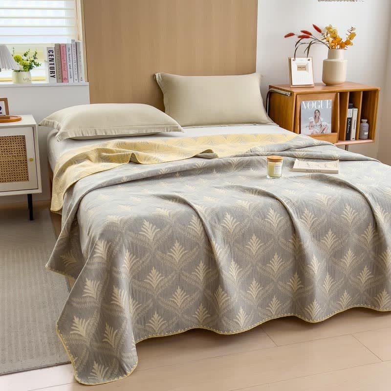 Cotton Gauze Coverlet | Eco-Friendly Printed Design | Twin, Full, Queen Sizes