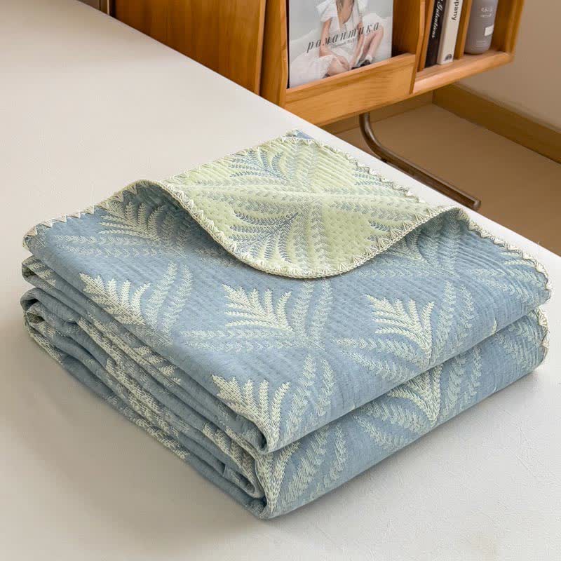 Cotton Gauze Coverlet | Eco-Friendly Printed Design | Twin, Full, Queen Sizes