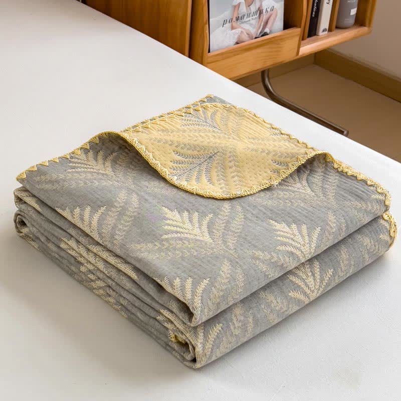 Cotton Gauze Coverlet | Eco-Friendly Printed Design | Twin, Full, Queen Sizes