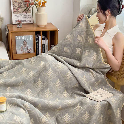 Cotton Gauze Coverlet | Eco-Friendly Printed Design | Twin, Full, Queen Sizes