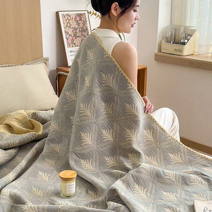 Cotton Gauze Coverlet | Eco-Friendly Printed Design | Twin, Full, Queen Sizes