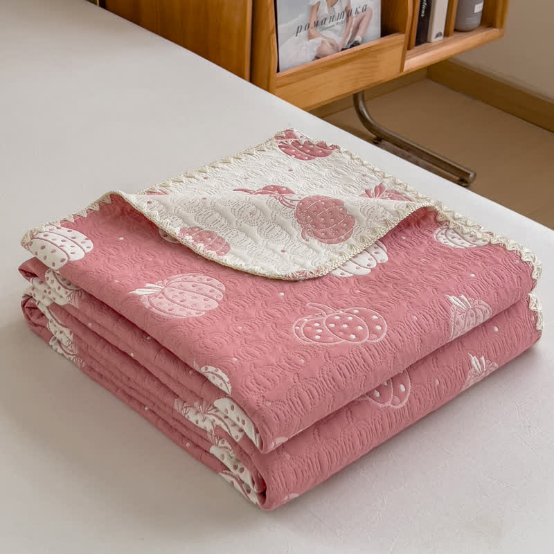 Cotton Coverlet | Pumpkin Print | Twin, Full & Queen Sizes